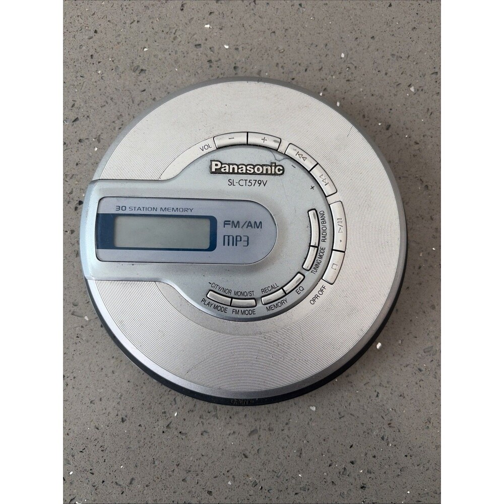Panasonic SL-CT579V Portable CD Player MP3 AM/FM 30 Station Memory Silver Parts